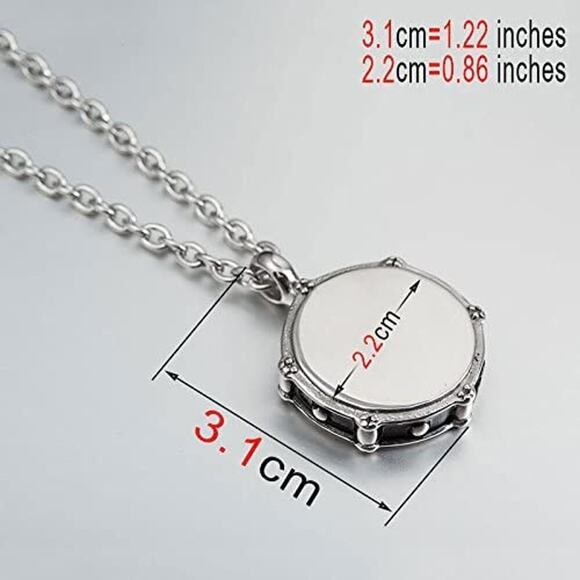 Drummer Necklace - Drum Gift for the Band Drummer Snare Drum - Picture 4 of 8